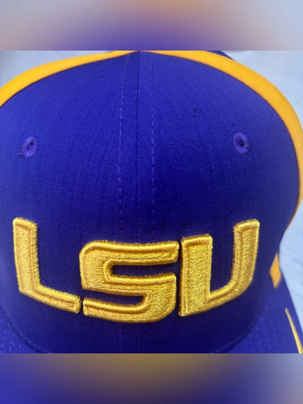 Nike Dri-Fit LSU Purple and Gold Embroidered Logo Cap